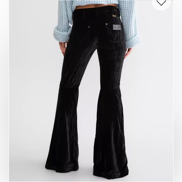 Wrangler Black Velvet Flare Pants - Picture 3 of 9